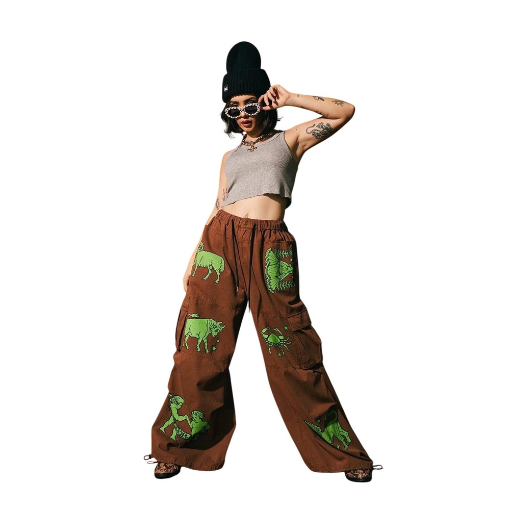 Dressed in Lala You Don't Own Me Ultra Wide Leg Cargo Pants Women S Star Signs
